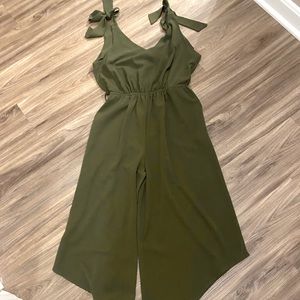 Olive Green Tie Jumper